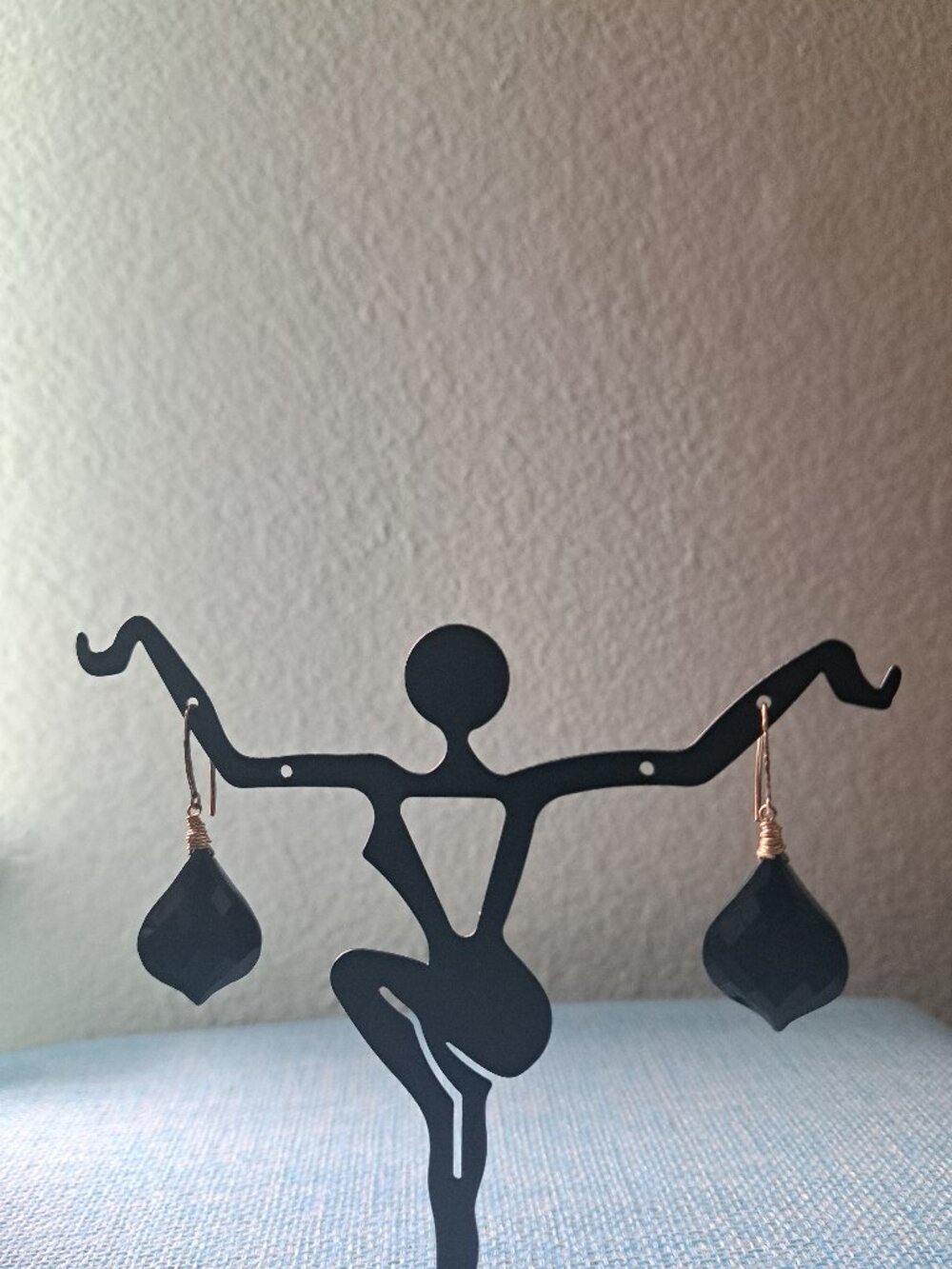 ✨ Black Onyx Drop Earrings | 14K Gold Filled | Faceted Teardrop Dangle